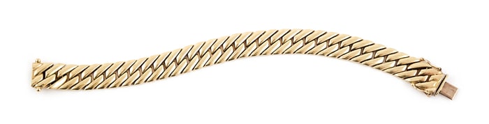 14KT YELLOW GOLD LINK BRACELET Approx. 16.1 total dwt.