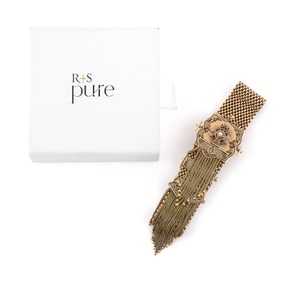 VICTORIAN 14KT YELLOW GOLD BRACELET Circa 1873 Approx. 43.5 total dwt.