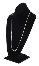 14KT YELLOW GOLD FLAT HERRINGBONE CHAIN Approx. 6.2 total dwt.