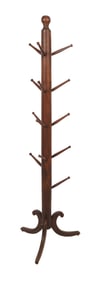 RED-WASHED MAPLE STANDING HAT RACK OR "COSTUMER" Probably New England, Early 19th Century Height