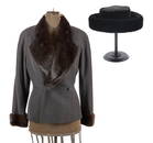 CLAUDE RAP PARIS WOOL AND FUR BLAZER AND KOKIN HAT