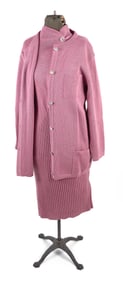 GRAZIA FAVA MILANO DRESS AND CARDIGAN Dress length approx. 45".