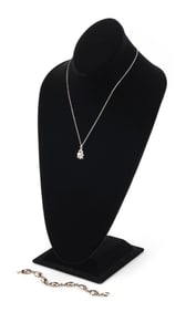 STERLING SILVER LADYBUG BRACELET AND NECKLACE Approx. 24.8 total dwt.