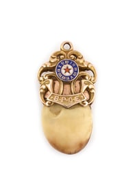 14KT YELLOW GOLD AND BPOE ELK'S TOOTH FOB Approx. 5.0 total dwt.