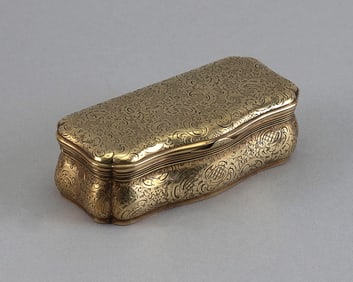 14KT GOLD SNUFF BOX Late 19th/Early 20th Century Approx. 45.4 total dwt.