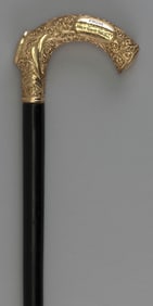 GOLD-FILLED PRESENTATION CANE Early 20th Century Length 36".