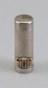 TIFFANY & CO. 14KT GOLD AND STERLING SILVER LIPSTICK HOLDER New York, Early 20th Century Approx. 0.9