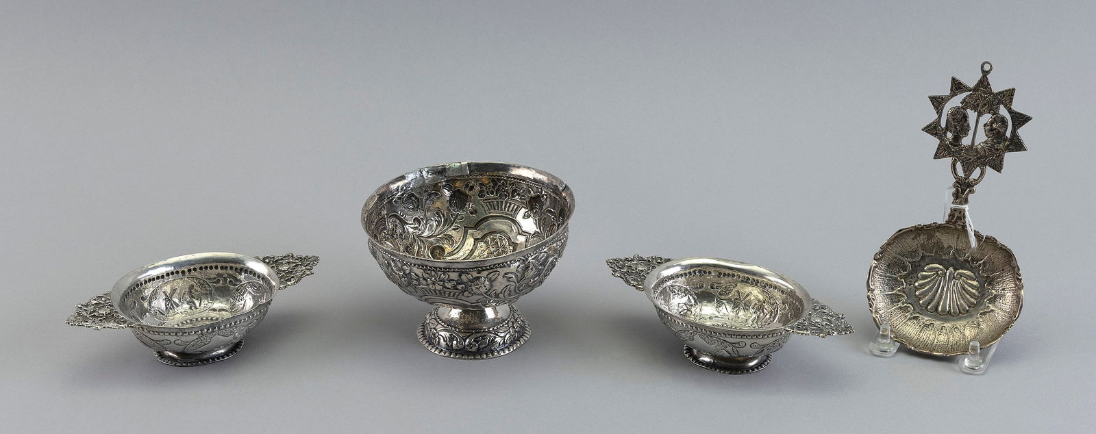 FOUR PIECES OF EUROPEAN SILVER 18th/19th Century Approx. 8.4 troy oz. (1 of 3)