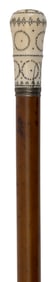 CANE WITH PIQUE HANDLE France/England, 18th Century Length 35.75".