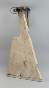 WOODEN RUDDER WITH CARVED YOKE First Half of the 20th Century Height 30".