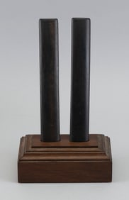 PAIR OF EBONY MUSICAL BONES Late 19th Century Lengths 7".