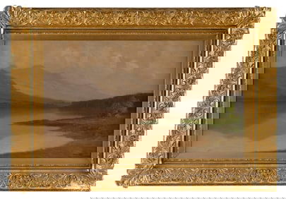BRYANT CHAPIN (Massachusetts, 1859-1927), "MacGillicuddy's Reeks, Killarney, Lower Lake"., Oil on