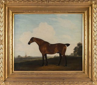 ENGLISH SCHOOL (19th Century,), Portrait of a horse., Oil on canvas, 25" x 30". Framed 36.5" x