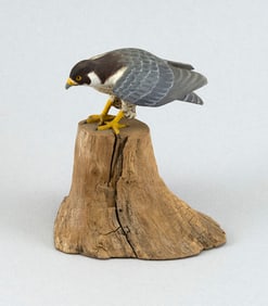 HAROLD GIBBS MINIATURE PEREGRINE FALCON Barrington, Rhode Island, 1886-1970 Height 3.5".