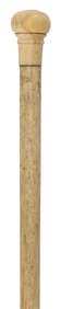 WHALE IVORY AND WHALEBONE CANE 19th Century Length 30.5".