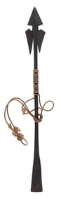 DOUBLE-FLUE GROMMET IRON ATTRIBUTED TO W. SMITH & SON 19th Century Length 22".