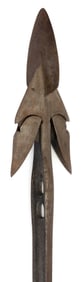 R. BROWN DOUBLE-BARB IRON FOR A SHOULDER GUN New London, Connecticut, Mid-19th Century Length