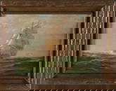 LEMUEL D. ELDRED (Massachusetts, 1848-1921), Full-rigged ship with a steamship off her stern., Oil