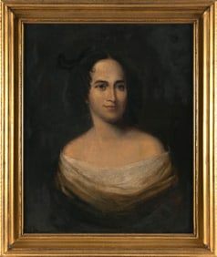 MANNER OF THOMAS SULLY (America, 19th Century), Portrait of a young lady., Oil on canvas, 26" x 22".