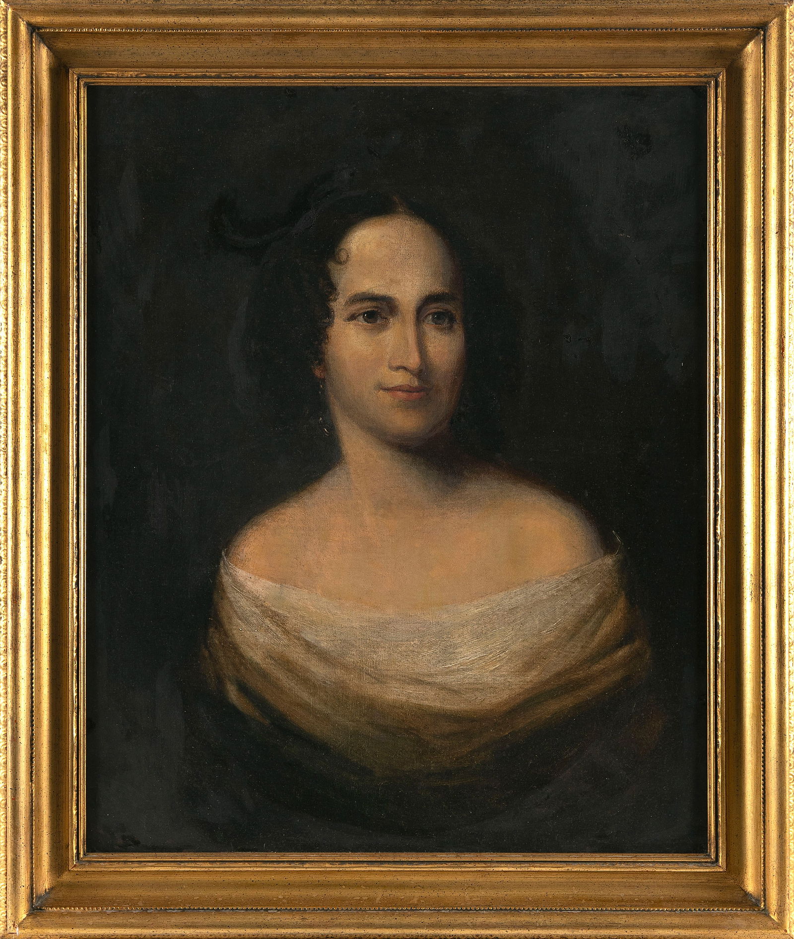 MANNER OF THOMAS SULLY (America, 19th Century), Portrait of a young lady., Oil on canvas, 26" x 22".: MANNER OF THOMAS SULLYAmerica, 19th CenturyPortrait of a young lady. Unsigned.Oil on canvas, 26" x 22". Framed 32" x 27".