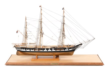 SHIP MODEL OF THE FRIGATE "TRUE BRITON" Late 20th Century