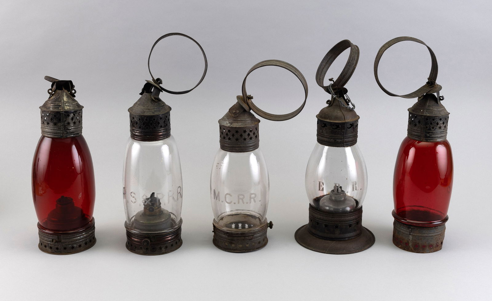 FIVE RAILROAD LANTERNS 19th Century (1 of 1)