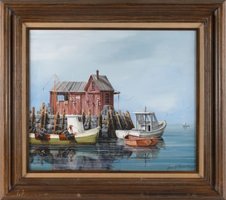 JAMES W. MADDOCKS (Massachusetts, Contemporary), Motif No 1., Oil on canvas, 20" x 24". Framed 28" x