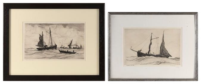 REYNOLDS BEAL (Massachusetts/Rhode Island, 1866/67-1951), Two maritime views