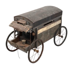 FOLK ART JAIL WAGON Late 19th/Early 20th Century Height 29". Length approx. 45". Width 20".