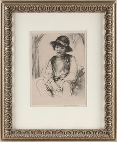 ARTHUR WILLIAM HEINTZELMAN (Massachusetts/California/New Jersey, 1891-1965), "Amish Boy"., Etching
