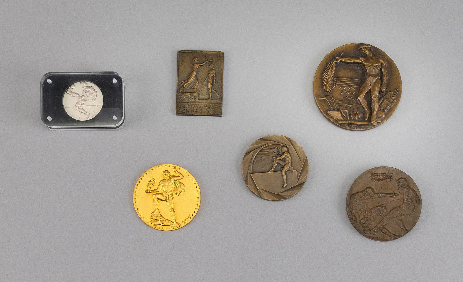 SIX SPORTING MEDALS 20th Century