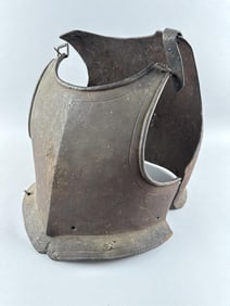 FRENCH NAPOLEONIC-TYPE ARMORED BREAST AND BACK PLATES 19th Century Heights 13" and 14".
