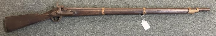 CONTINENTAL PERCUSSION MUSKET 19th Century Length of barrel 41". Total length 57".