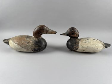 TWO MASON FACTORY DECOYS Circa 1900 Lengths 13" and 16".