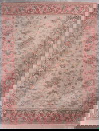 SULTANABAD DESIGN RUG: 9'9" X 13'0" 21st Century