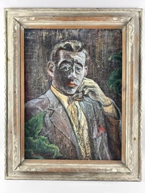 PORTRAIT OF A MAN 20th Century Oil on canvas, 28.5" x 21.5". Framed 36.5" x 29".