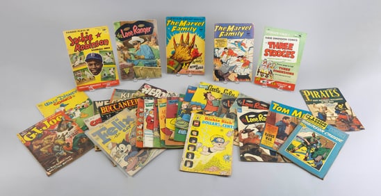 APPROX. 28 VINTAGE COMIC BOOKS Circa 1950 10" x 8".