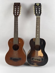 TWO UKULELES Mid-20th Century Lengths 27.5".