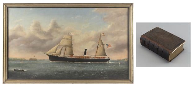 JOSEPH B. SMITH (New York/New Jersey, 1798-1876), The steam/sail vessel The Electric Spark off New