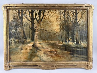 AFTER KONRAD ALEXANDER MULLER-KURZWELLY (Germany, 19th/20th Century), Landscape with birches.,