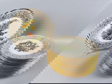 SET OF 14 LENOX "BOEHM BIRDS" PLATES Dated 1972 Diameters 10.675".