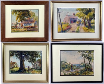 ROSA TAVARES SILVA (Massachusetts, 1901-1979), Four watercolors on paper