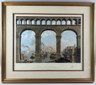 JOHN STOBART (Massachusetts/Florida/England, 1929-2023), "St. Louis A View Through the Arches of the