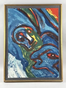 BENGT LINDSTROM (Illinois/Sweden/France, 1925-2008), Figural abstract., Lithograph on heavy paper,