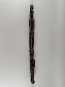 AFRICAN TREE OF LIFE CARVING Height 23".