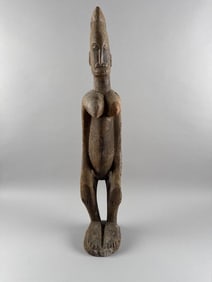 MALIAN CARVED DOGON FEMALE FIGURE Height 29".