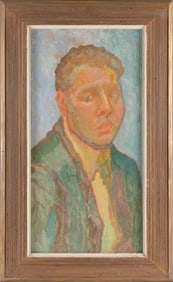 JOSEPH SOLMAN (New York/Russian Federation, 1909-2008), Portrait of a young man., Oil on masonite,