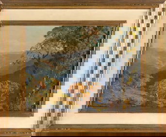 S. BULLARD WILLIAMS (America, 20th Century), Colorful mountain valley scene., Oil on board, 12" x