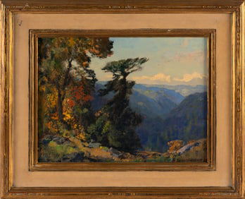 S. BULLARD WILLIAMS (America, 20th Century), Western mountain scene., Oil on board, 12" x 16".