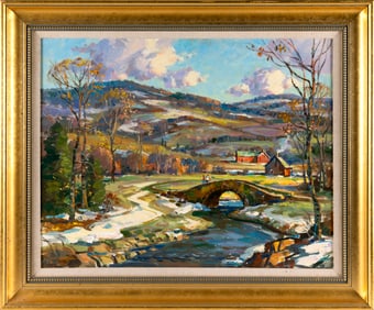 WAYNE BEAM MORRELL (Massachusetts/New Jersey, 1923-2013), "Near Jeffersonville, Vermont"., Oil on